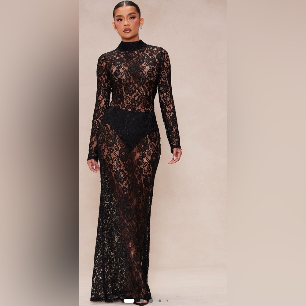 Elegant Black Lace Dress